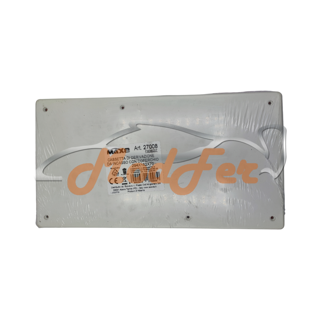 Cassetta Derivazione da Incasso con Coperchio 294x152x70 MAX8 Ecova
