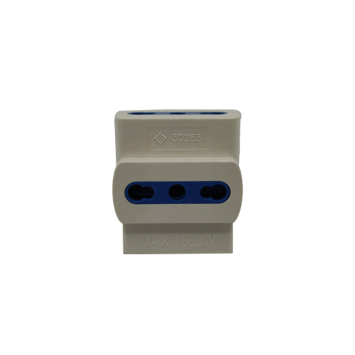 adattatore con 3 prese e spina 16a bianco ecova