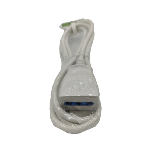 cavo di prolunga lineare di 2 metri con spina 16a uscita cavo 90° e presa bipasso 10/16a bianca ecova 32086