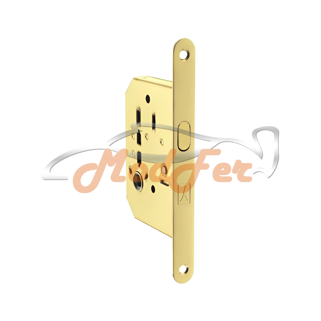 Serratura Ottonata 61/50 con Bordo Tondo 50MM Bonaiti