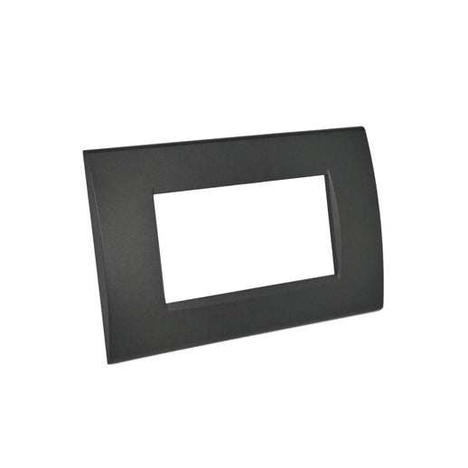 placca 4 moduli nera mapam t1 elegante e raffinata per coprire interruttori