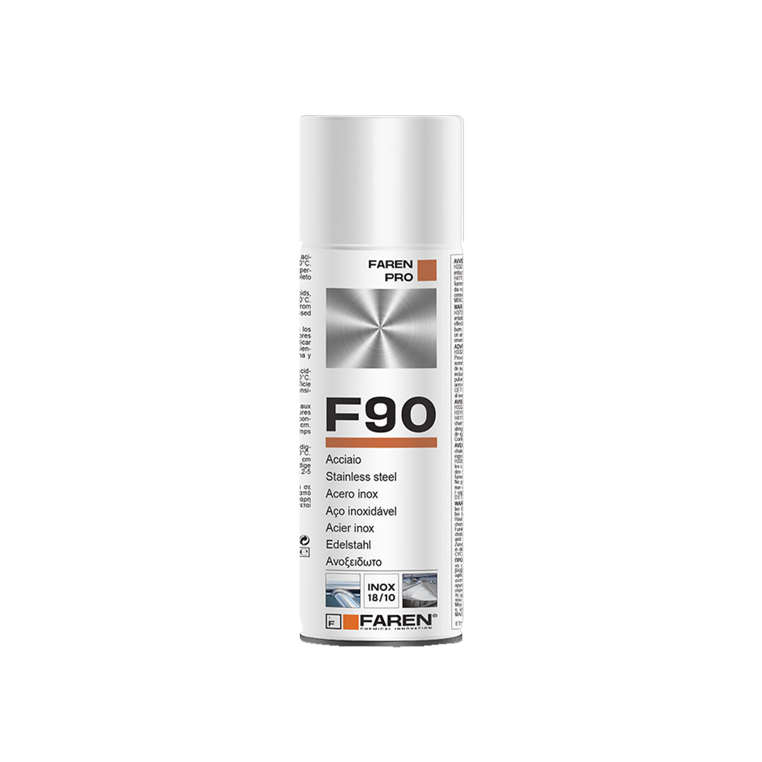 Bomboletta spray acciaio inox 18/10 Faren F90 anticorrosivo 400ml