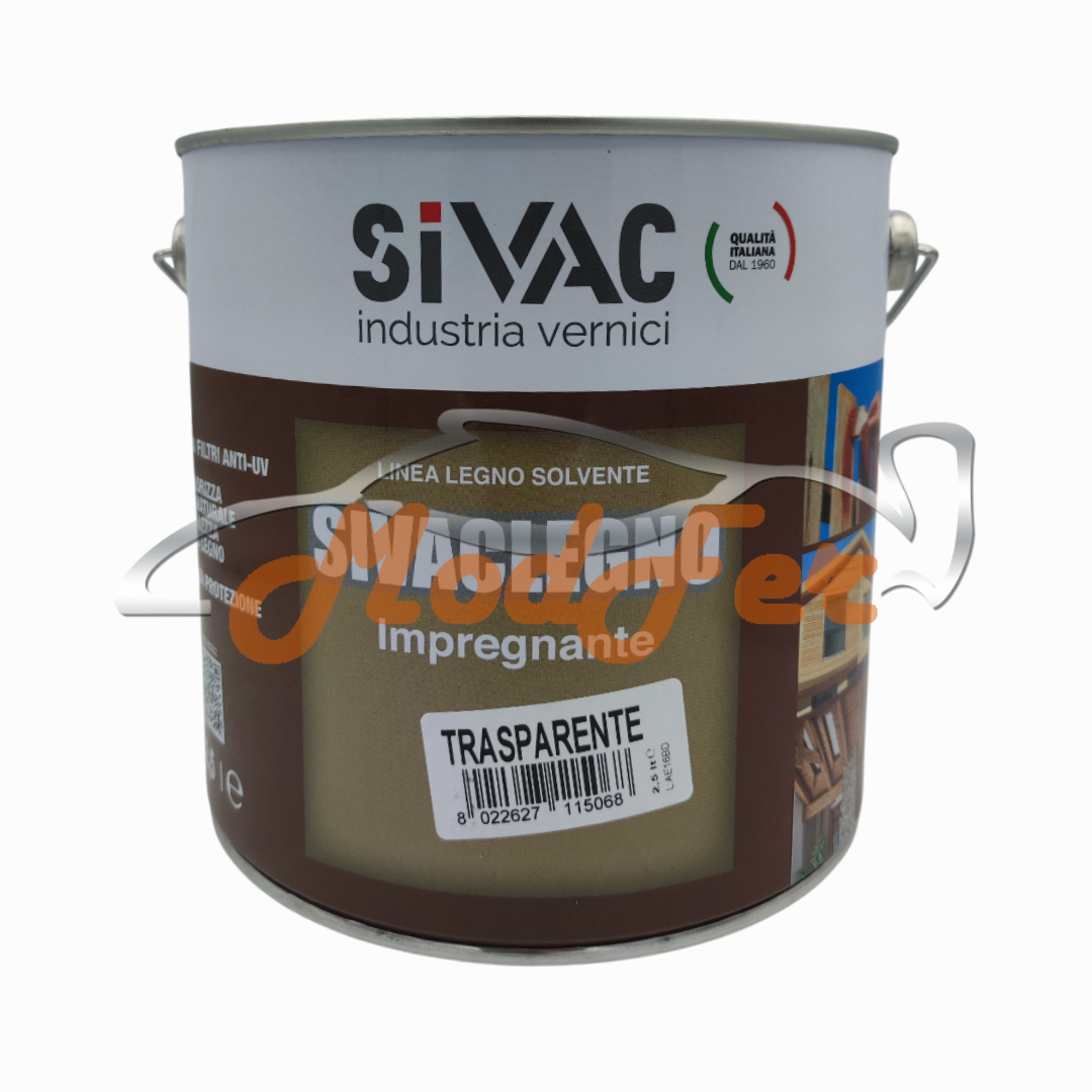 Foto SiVAC foto latta impregnante trasparente per legno ad alta protezione sivaclegno leg020 litri 2,5
