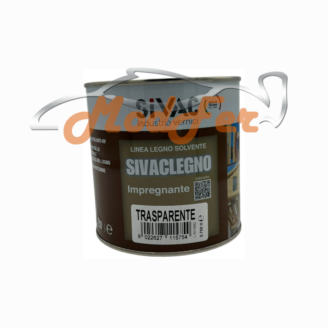 foto latta impregnante trasparente per legno ad alta protezione sivaclegno leg020 ml. 750