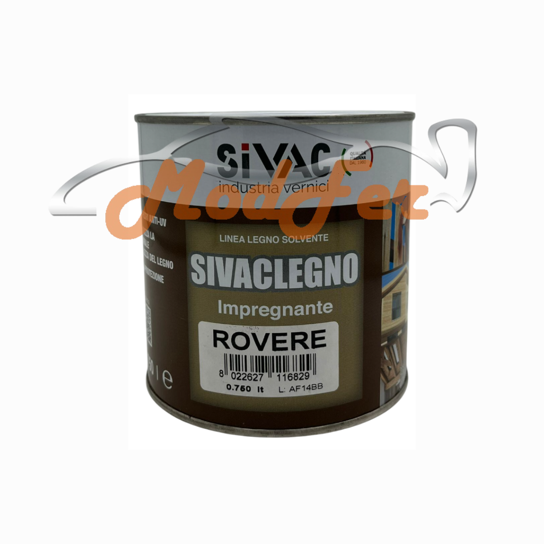 foto latta impregnante a solvente per legno rovere ml 750