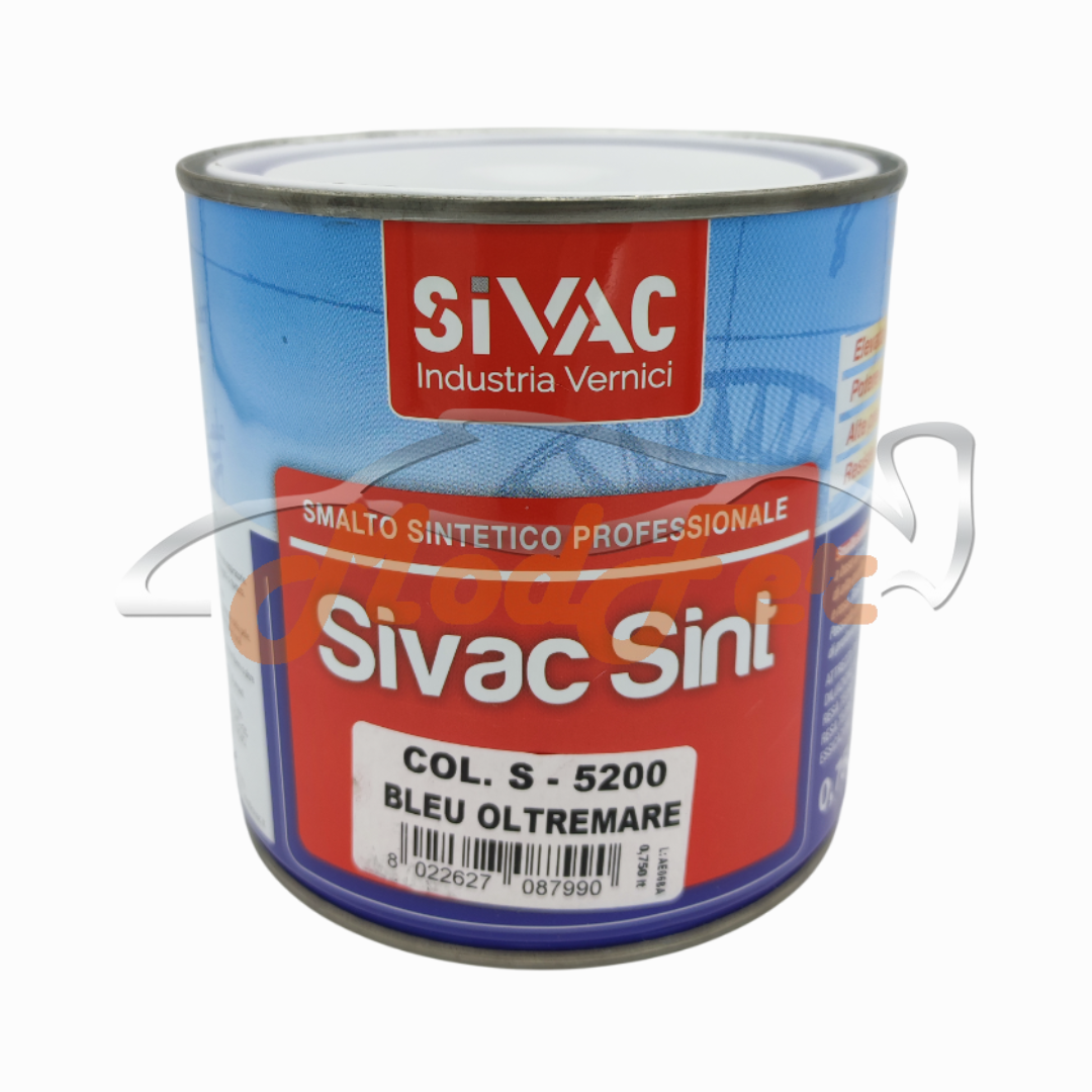 smalto a solvente sivacsint blue oltremare per legno, ferro, pvc e muratura da 750 ml