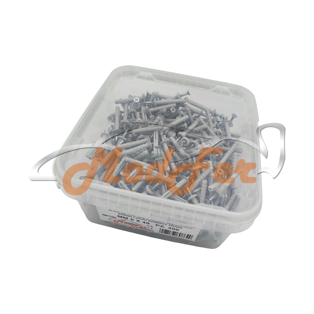 Tasselli Rapidi a Percussione con Vite a Chiodo 6x40 MM.
