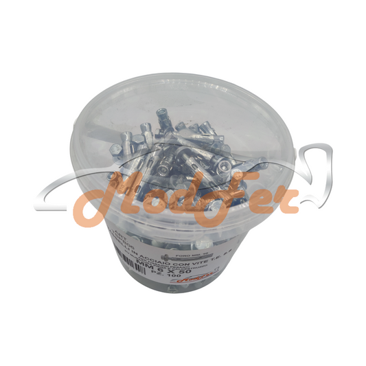 Tasselli in Acciaio con Vite TE 8.8 6x50