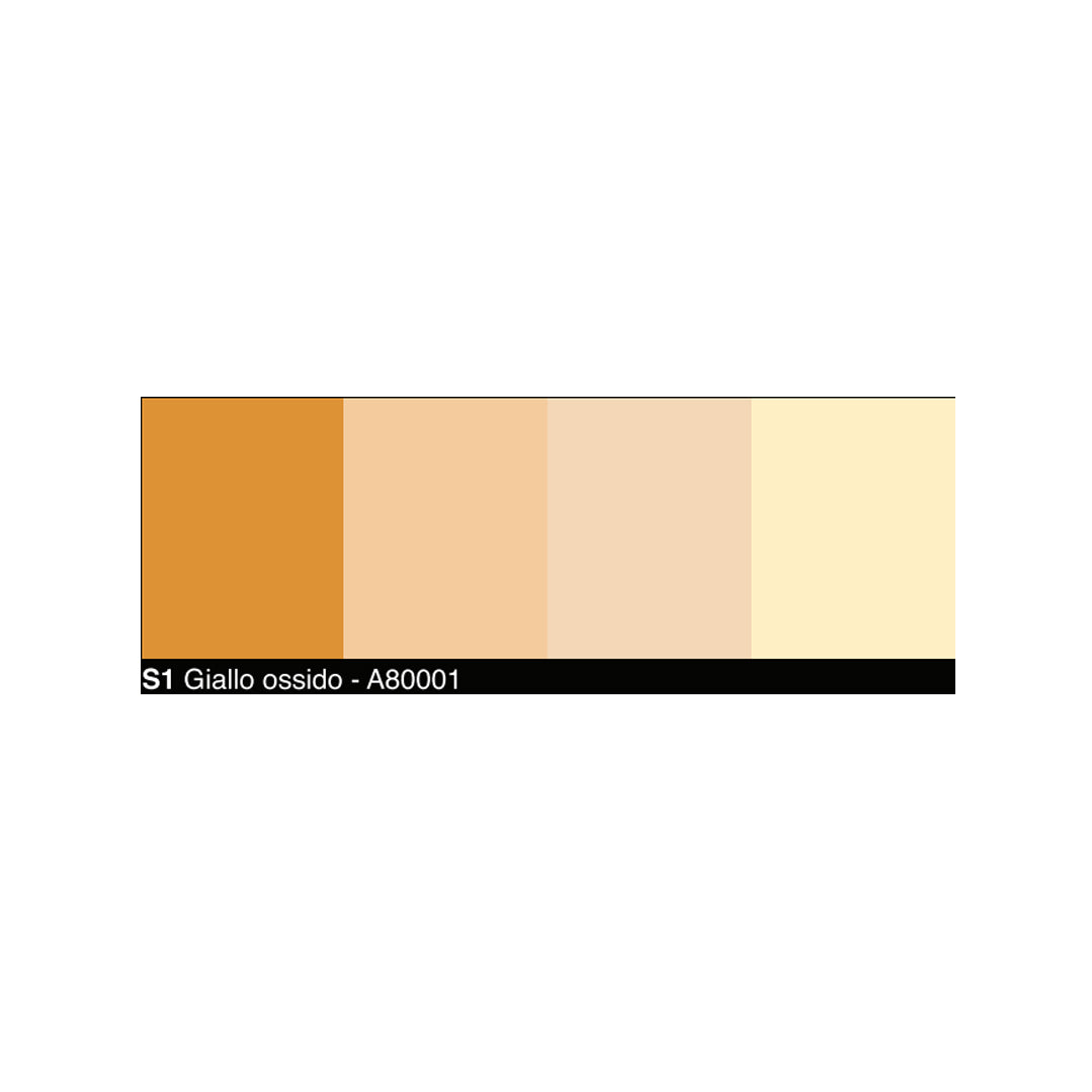 Campione tonalità giallo ossido coloranti universali opachi Stabilcolor UCIC – gamma colori disponibili per pitture e vernici