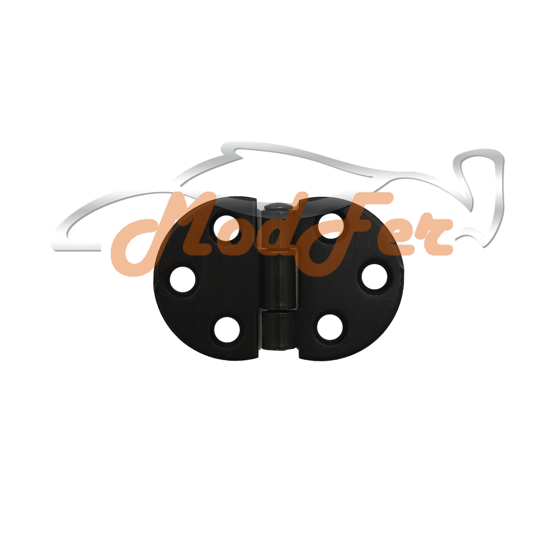 cerniera piana brunita 47x30 mm.