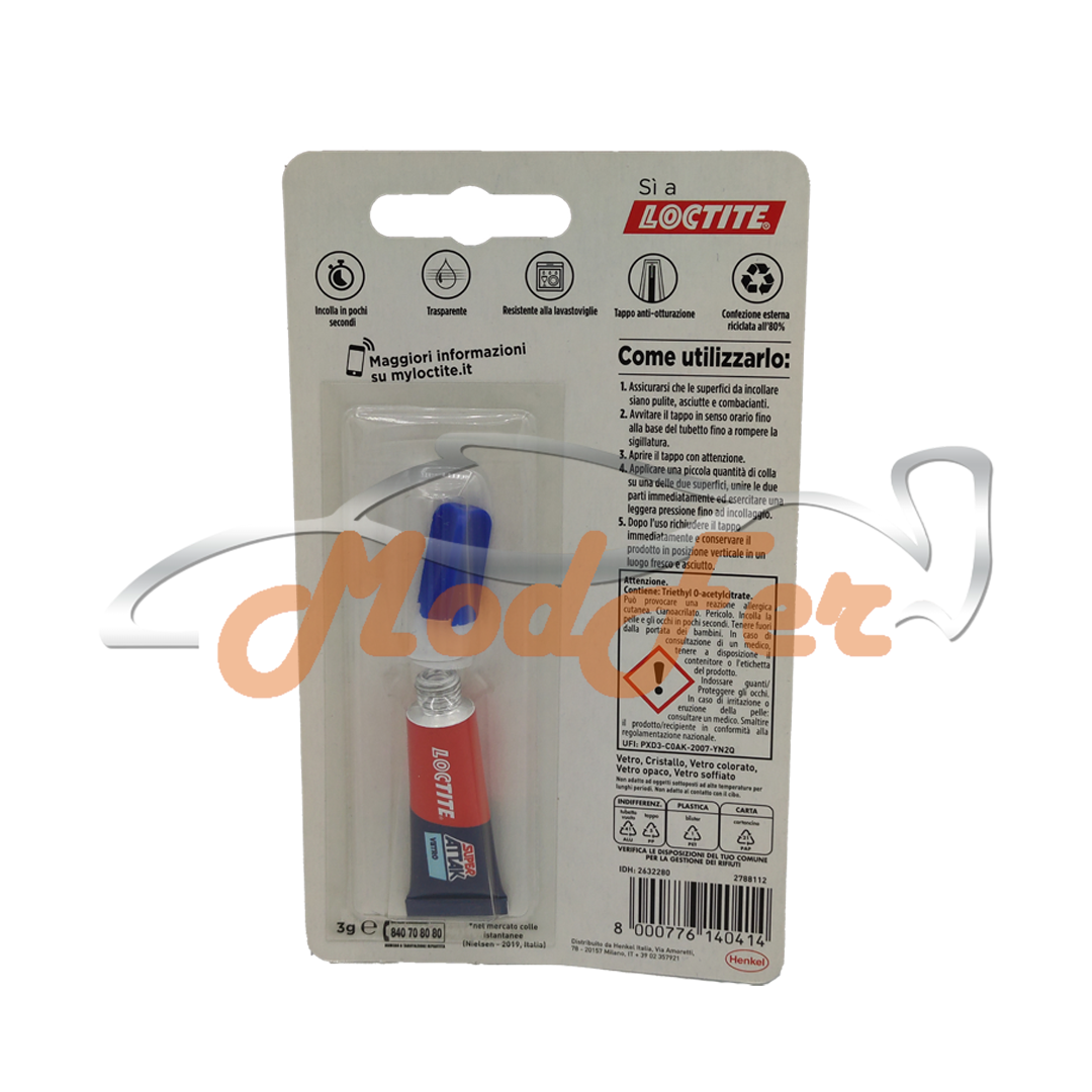 loctite super attak vetro