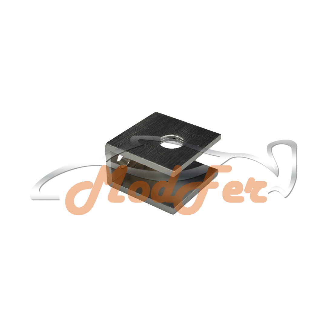 mensola a morsetto cromato satinato