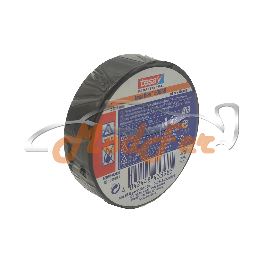 nastro isolante professionale in pvc tesa 53988 25x25 mm