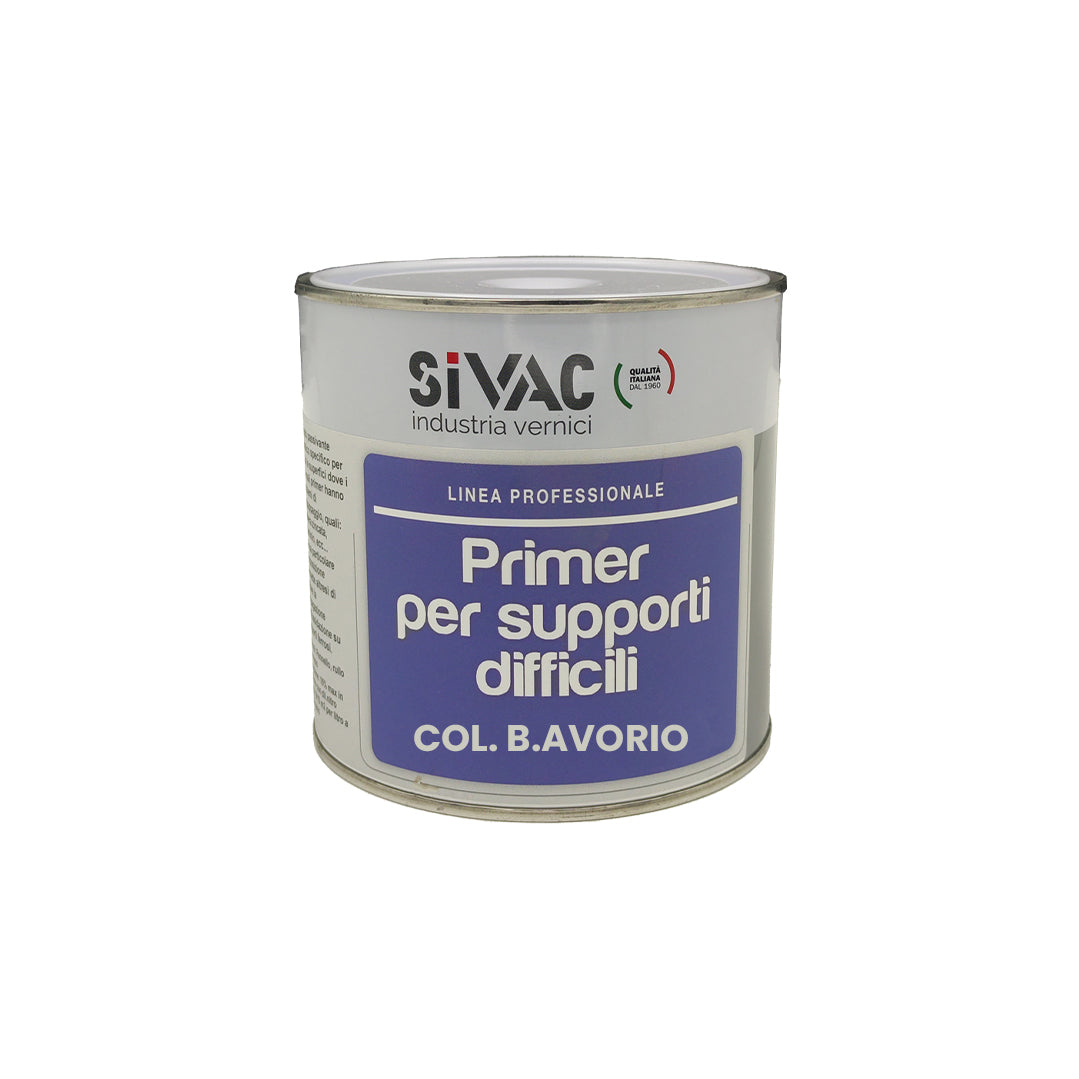 Fondo passivante bianco avorio SiVAC 750 ml per supporti difficili protezione duratura resa 9-10 m²/l per lamiera zincata alluminio e materiali ferrosi interni ed esterni