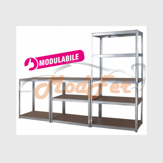 foto scaffale modulabile zincato 5 ripiani