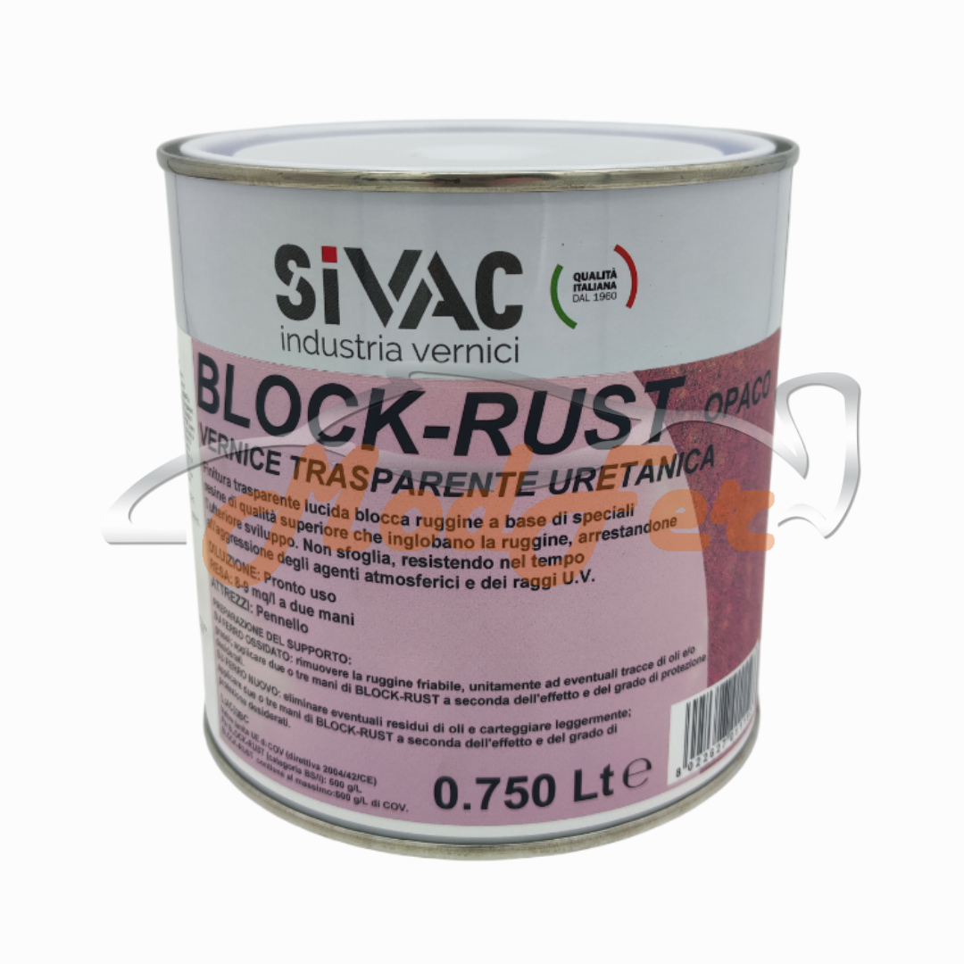 blocca ruggine, antiruggine, block rust opaco, blockro/750 sivac