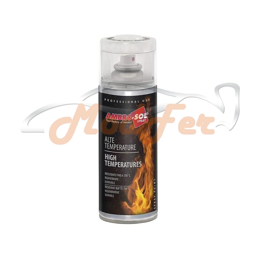 Smalto spray Ambro-Sol per alte temperature bianco, vernice termoresistente fino a 300°C