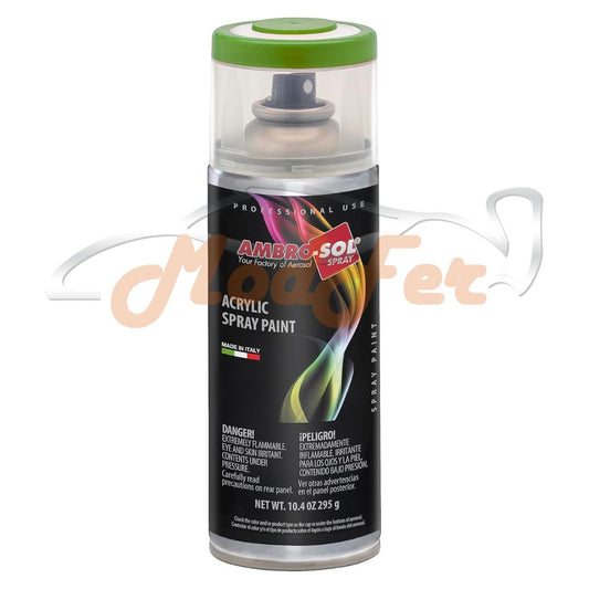 Smalto spray Ambro-Sol verde prato RAL 6018, vernice acrilica per metallo e superfici