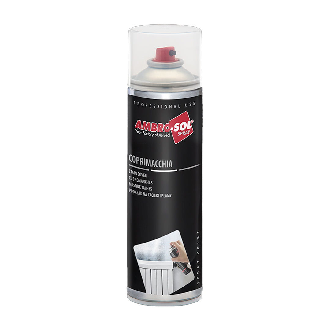 Bomboletta spray coprimacchia Ambro-Sol V500COPRI 500ml per macchie da fumo, muffa e sporco su muro