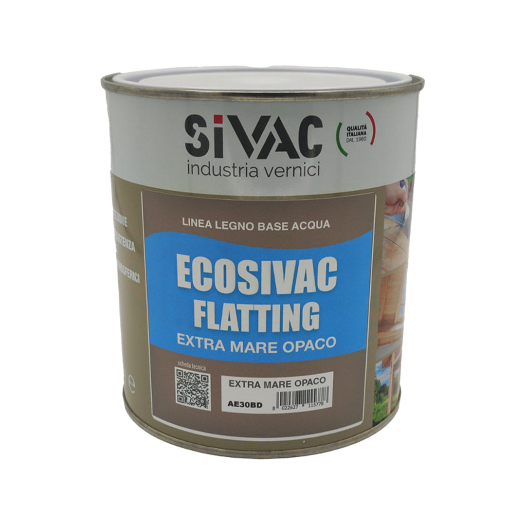 Vernice marina trasparente finitura opaca 750ml Ecosivac Flatting SiVAC – filtri UV, idrorepellente, uso interno ed esterno