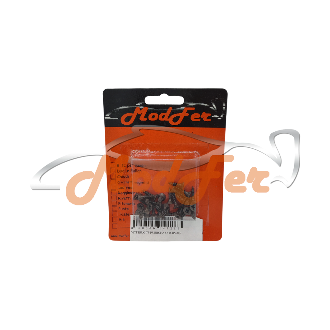 viti truciolari testa piana bronzata 4x16