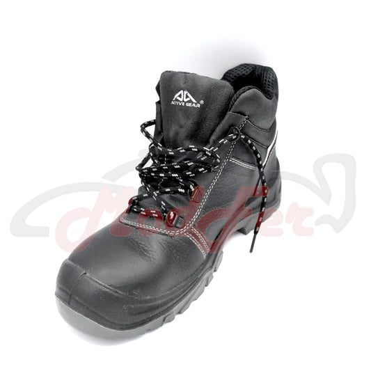 Scarpe Antinfortunistiche Alte in Pelle Nera 45 Active Gear