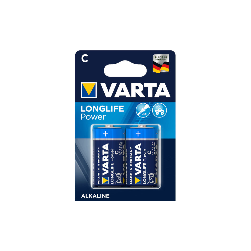 Batterie Alcaline Longlife C LR 14 Varta - 1 confezione con 2 pile - MODFER