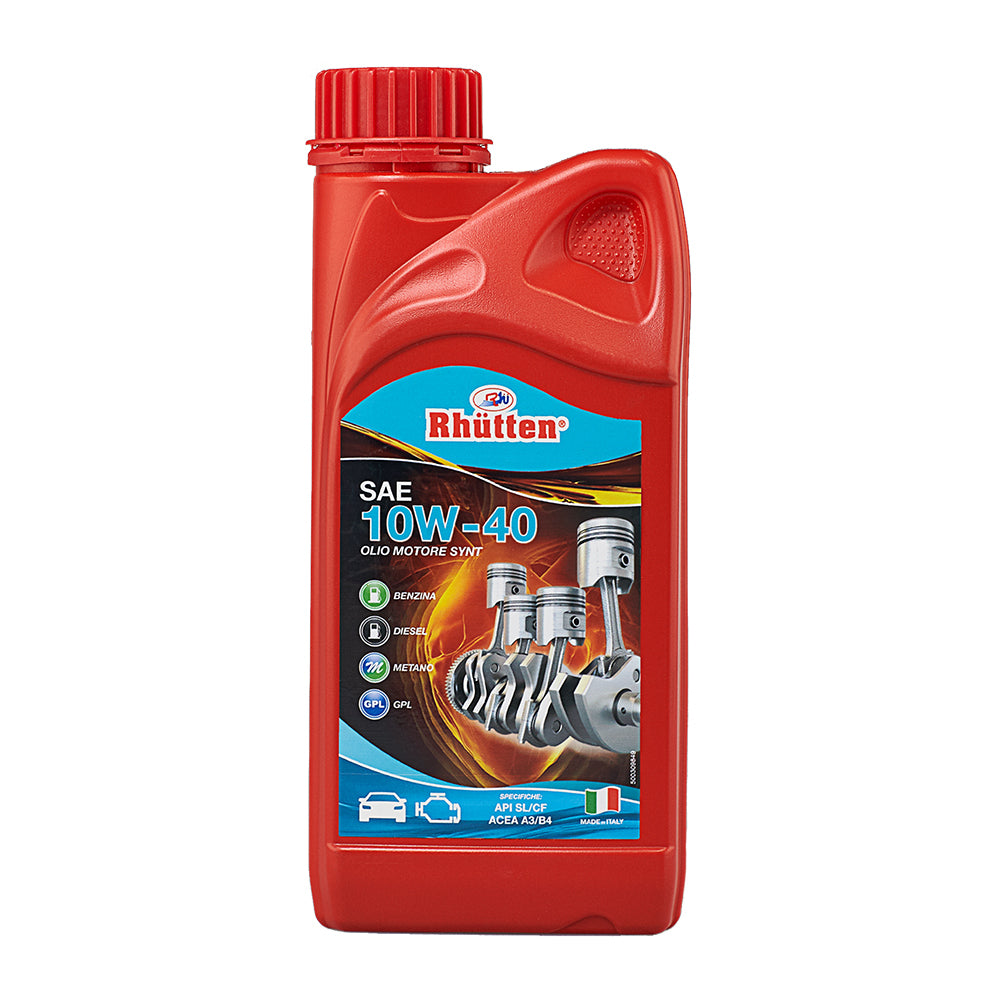 olio motore semisintetico 10w-40 per auto a diesel benzina gpl metano litri 1 rhutten