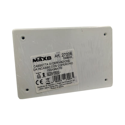 Cassetta Derivazione da Incasso con Coperchio IP40 MAX8 Ecova