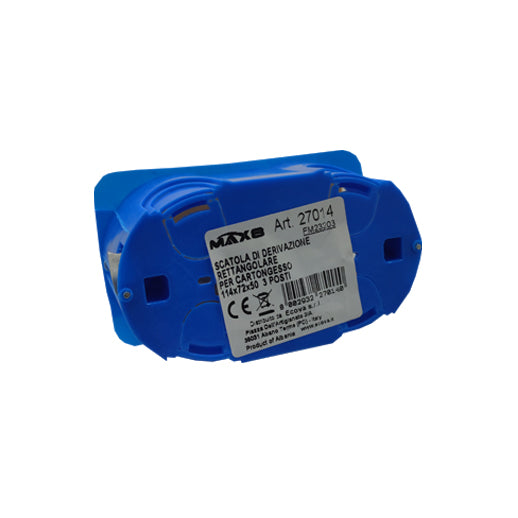 Scatola Derivazione Rettangolare per Cartongesso 3 Posti MAX8 Ecova