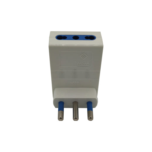 adattatore salvaspazione spina s17 16a 2p+t 3 prese 10/16 2p+t bianco ecova