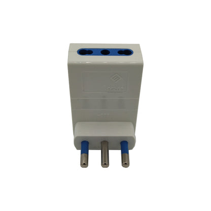 adattatore salvaspazione spina s17 16a 2p+t 3 prese 10/16 2p+t bianco ecova