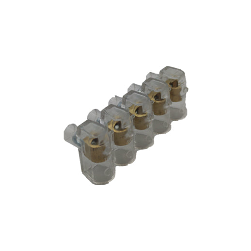 morsetto mammut volante striscia 5 pezzi con connettore da 2,5 mm quadri trasparente ecova