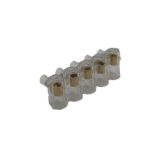 morsetto mammut volante striscia 5 pezzi con connettore da 4 mm quadri trasparente ecova