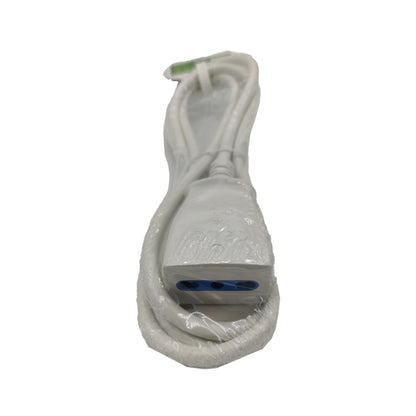 cavo di prolunga lineare di 2 metri con spina 16a uscita cavo 90° e presa bipasso 10/16a bianca ecova 32086