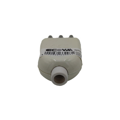 spina elettrica 10 ampere 2p+t con uscita cavo bianca ecova 