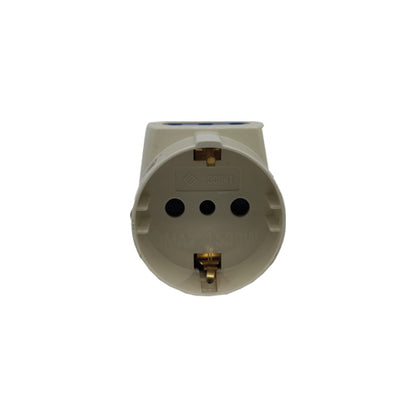 Adattatore Triplo Schuko 10A 2P+T standard italia e germania Ecova