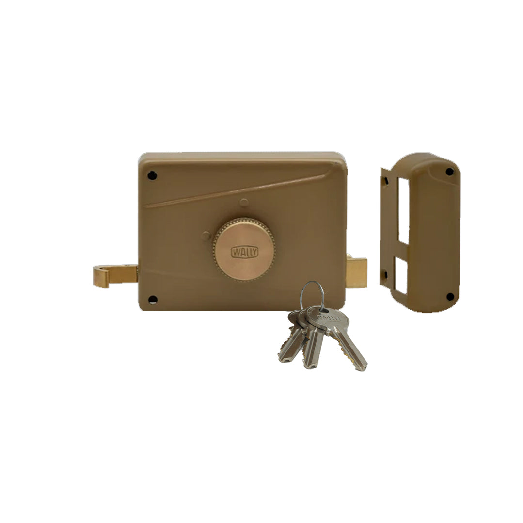 Serratura con cilindro esterno mano destra entrata 40mm per porte in legno acciaio zincato Wally 330BDX40