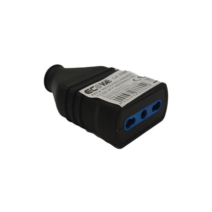 presa di sicurezza antischiacciamento 10/16a nera ecova