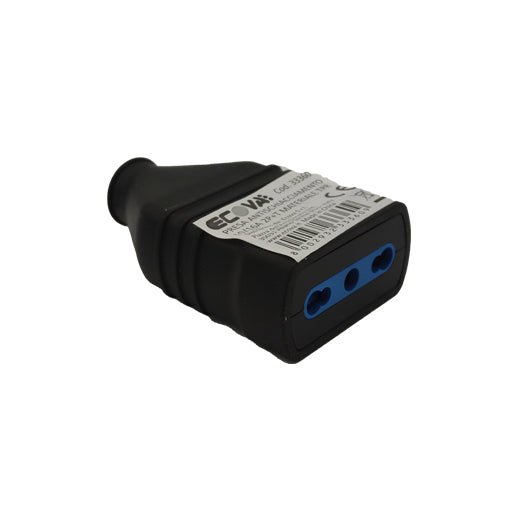 presa di sicurezza antischiacciamento 10/16a nera ecova