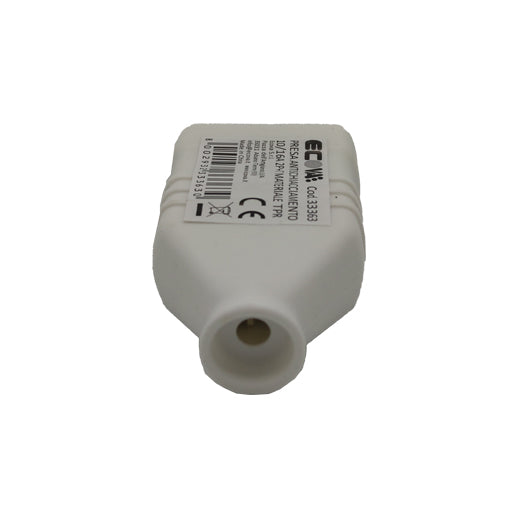 presa di sicurezza antischiacciamento 10/16a bianca con uscita cavo ecova