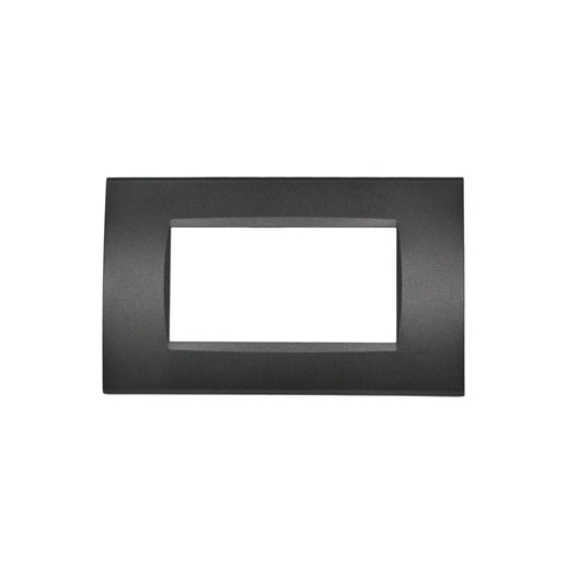 placca 4 moduli nera in tecnopolimero lgt mapam t1