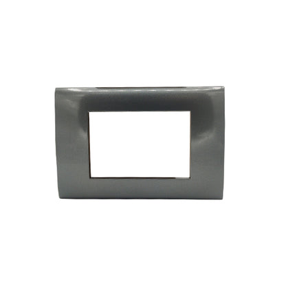 placca copri interruttori finitura argento linea max8 ecova