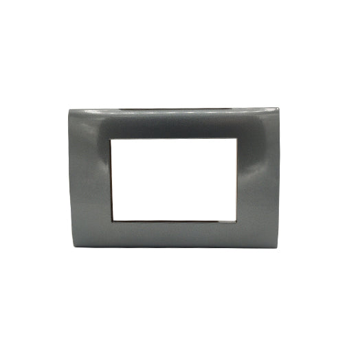 placca copri interruttori finitura argento linea max8 ecova