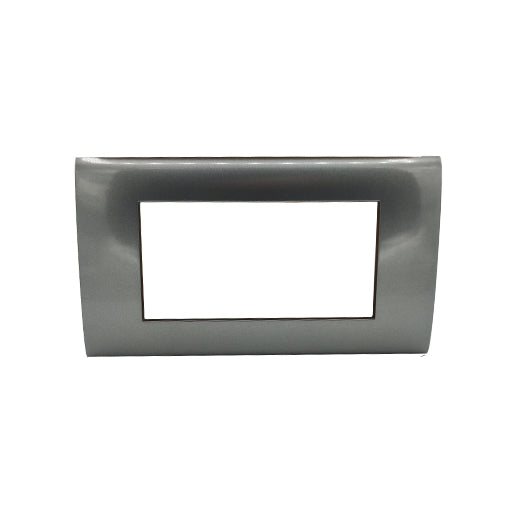 placca 4 moduli argento max8 ecova