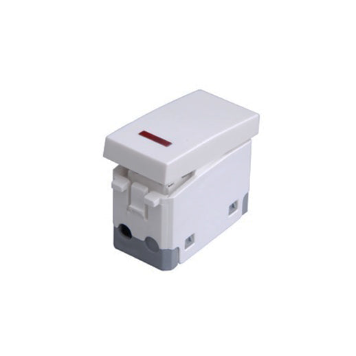 Interruttore unipolare con spia luminosa 16a 250v bianco max8 ecova 83506