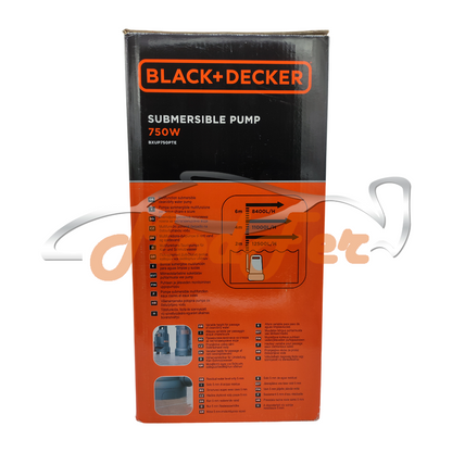 Black+Decker Pompa Immersione Acque Chiare/Scure 750W