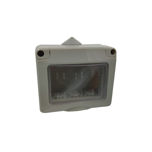 Contenitore portafrutti da parete Ecova 83542 a 3 posti in plastica bianca, vista frontale su sfondo neutro