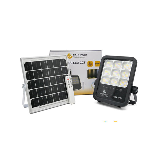 Faro Solare LED 50W Con Pannello 6W