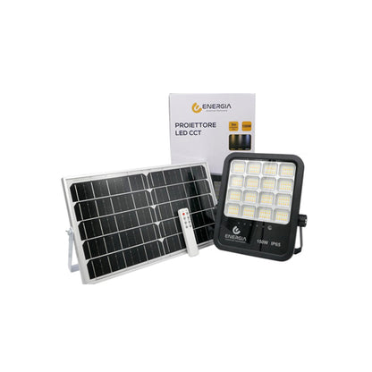 Faro Solare LED 150W Con Pannello Fotovoltaico 15W